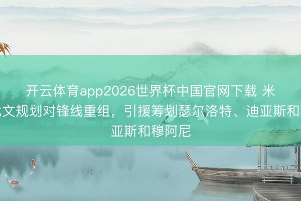 开云体育app2026世界杯中国官网下载 米体:尤文规划对锋线重组,引援筹划瑟尔洛特、迪亚斯和穆阿尼